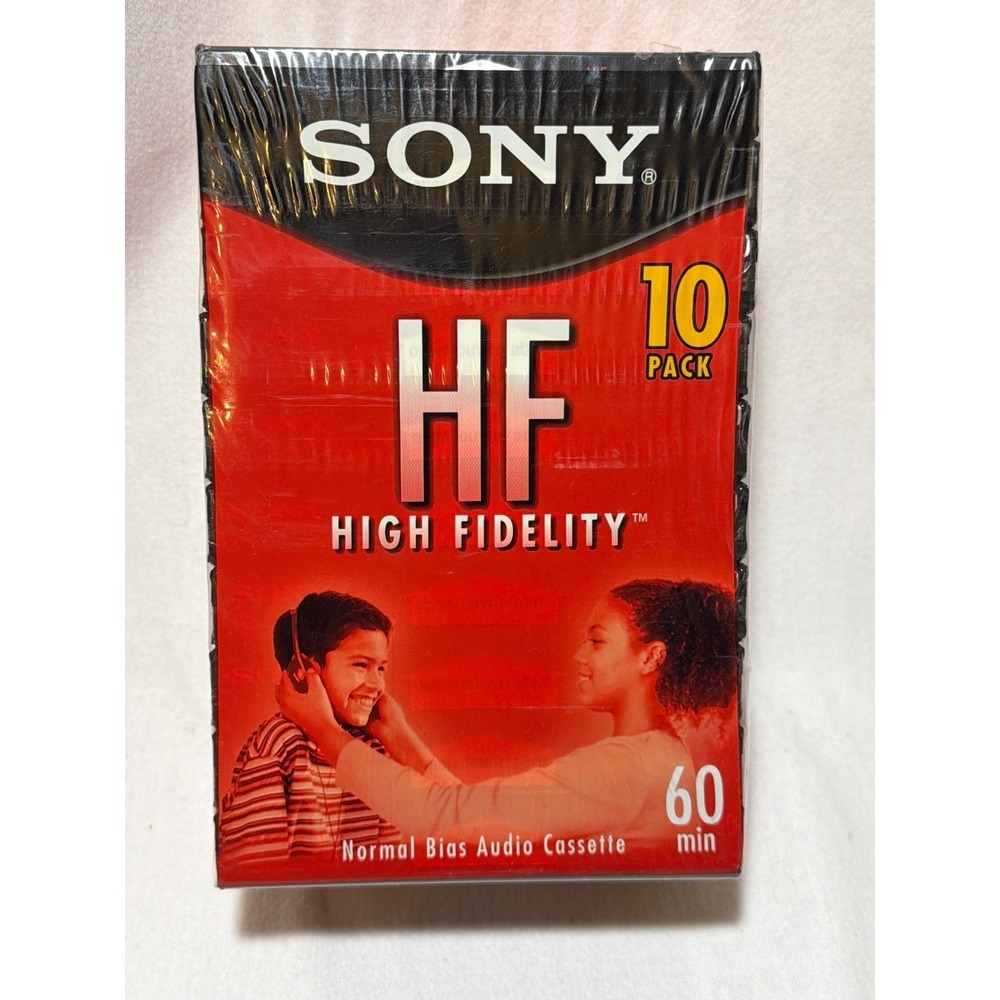 Sony HF 60 High Fidelity Normal Bias Type I Audio Cassette Tapes 10 Pack Sealed